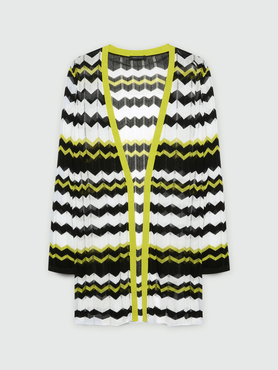 Cardigan disegno chevron