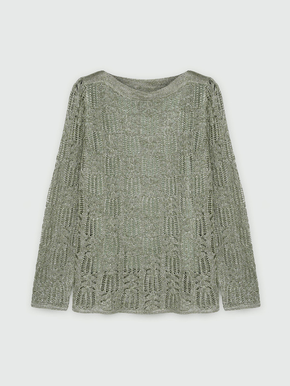 Lurex openwork sweater