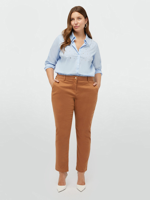 Pantalon chino en coton stretch et TENCEL™