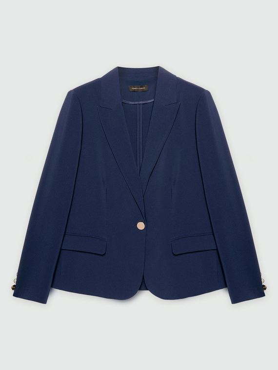 Blazer in crepe fabric