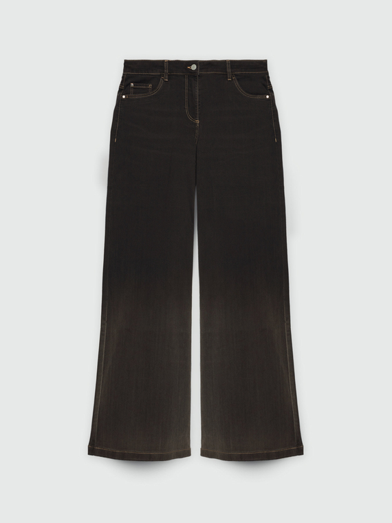 Jeans wide leg lavaggio nero