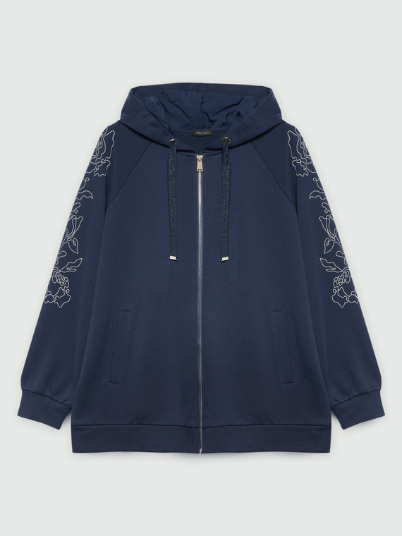 Sudadera con bordado floral