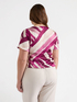 Blusa stampata con volant image number 1