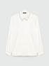 Camicia con cut out a goccia e colletto ricamato image number 5