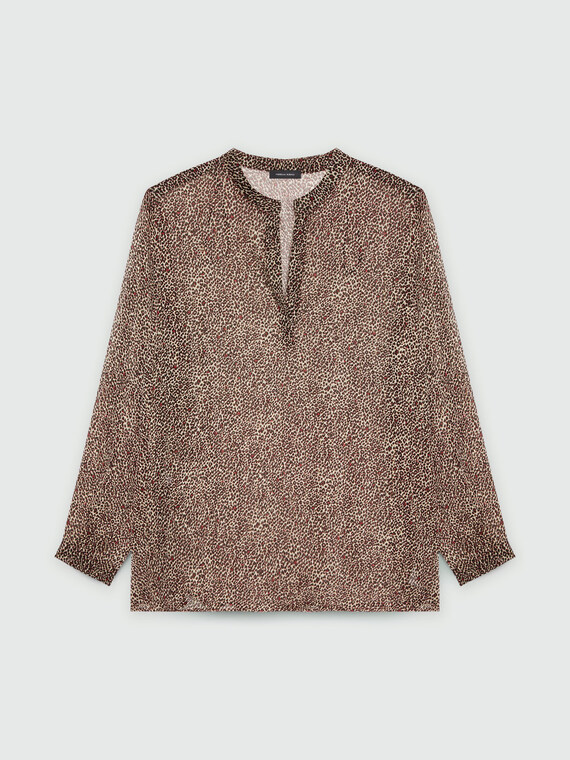 Blusa maculata burgundy