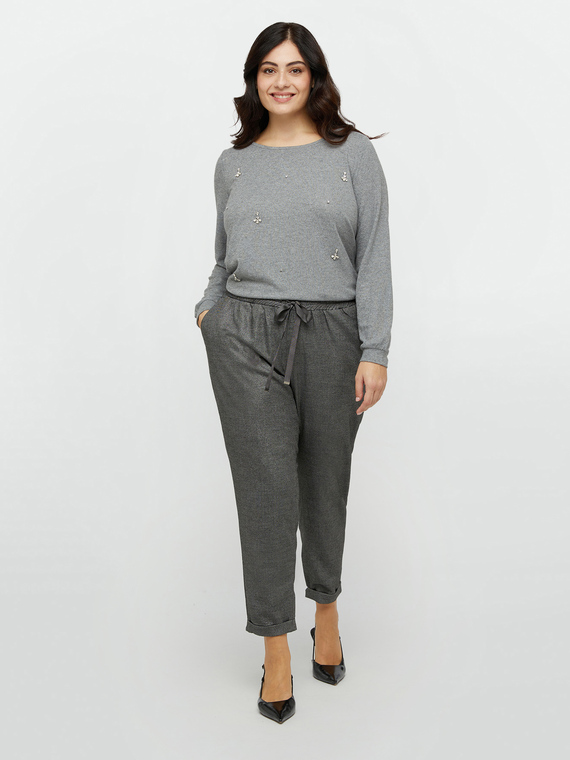 Pantaloni joggers in lurex