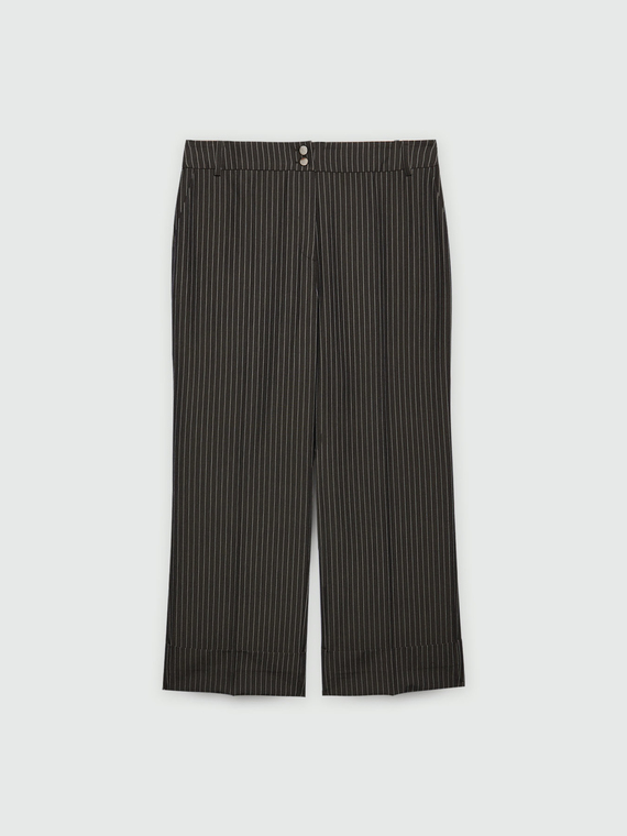 Pinstriped trousers