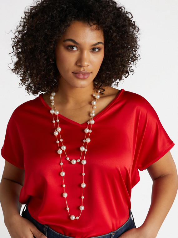 Collana lunga con perle