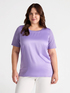 T-shirt in raso e jersey lurex image number 0