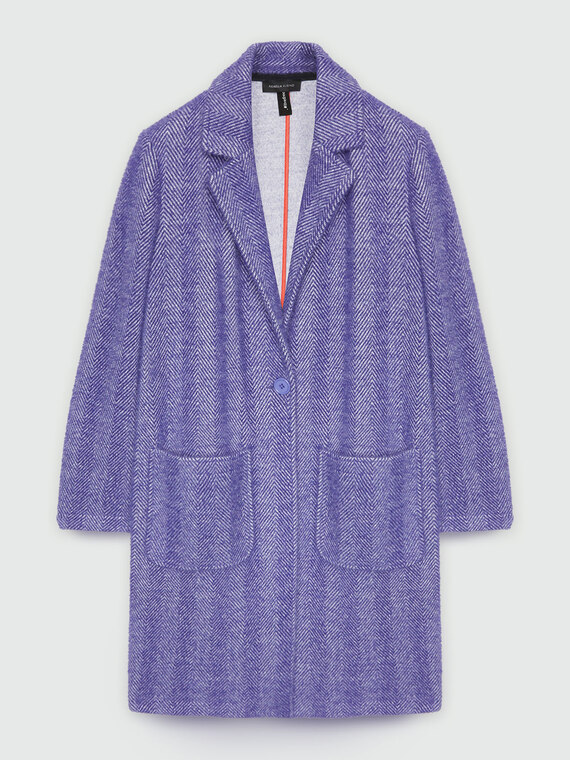 Jacquard coat with pockets