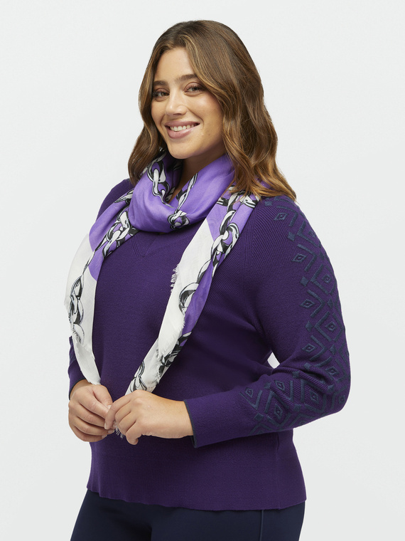 Chain print scarf