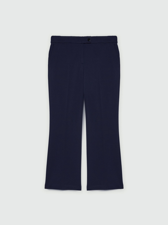 LENZING™ ECOVERO™ viscose flared kick trousers