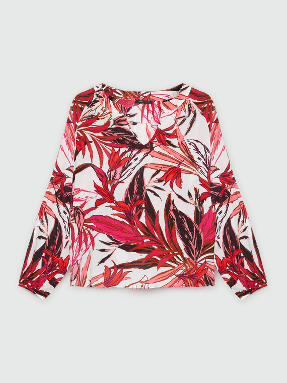 Blusa dalla stampa foliage