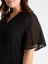 Blusa plissé con scollo a V image number 3