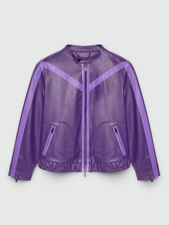 Chaqueta biker de dos colores