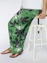 Foliage print jersey trousers image number 4