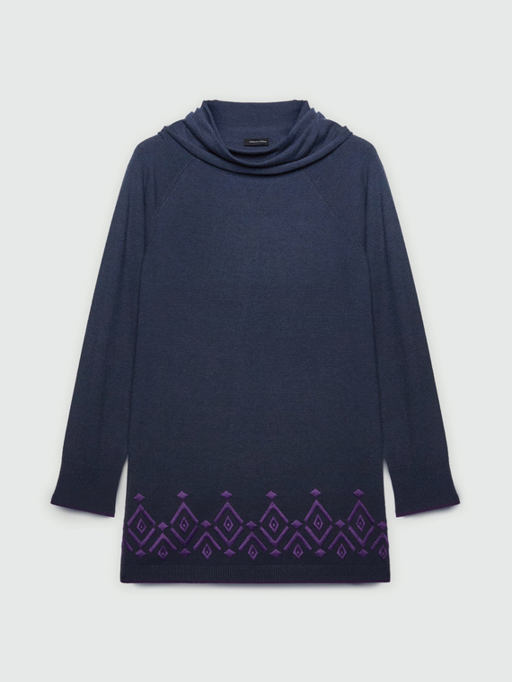 LENZING™ ECOVERO™ viscose sweater with embroidery