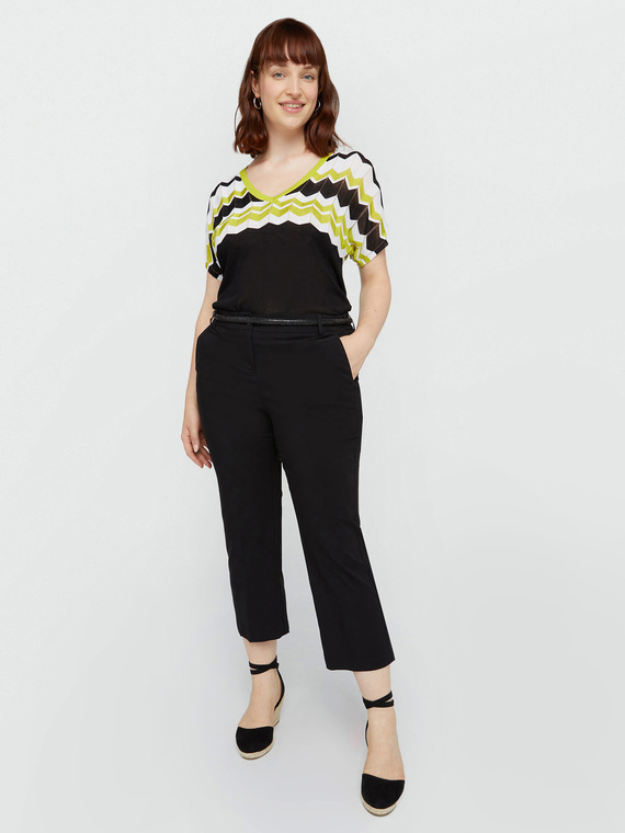 Straight-leg ankle-length trousers