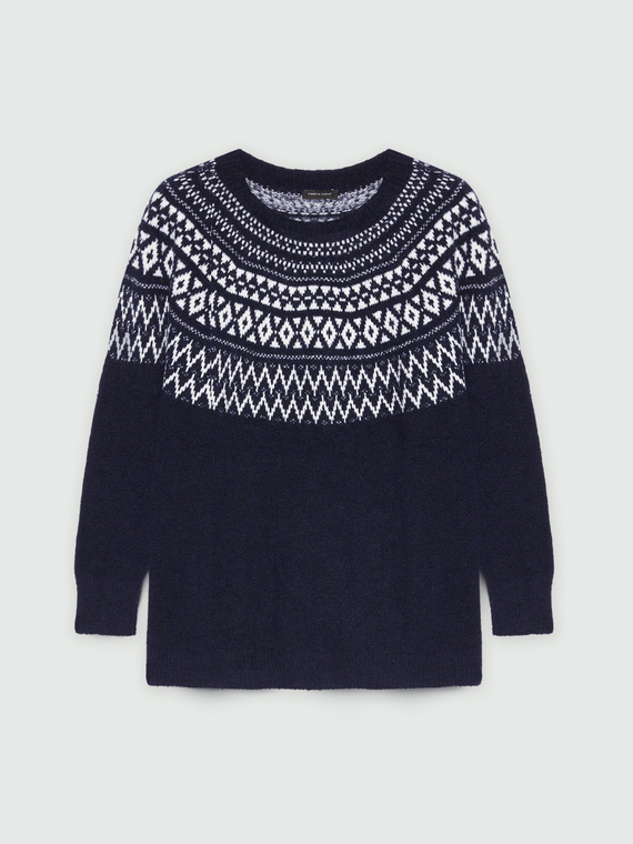 Maglia jacquard a disegni fair isle