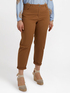 Pantaloni girl fit dritti in cotone con risvolto image number 0