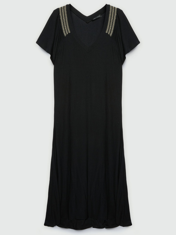 Long crepe jersey dress