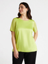 T-shirt in raso e jersey lurex image number 0