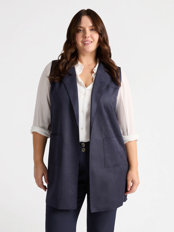 Gilet in tessuto effetto soft touch