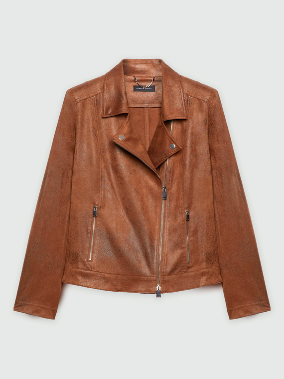 Giacca biker effetto used