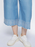 Cropped trousers with embroidery on the hem image number 2