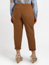 Pantaloni girl fit dritti in cotone con risvolto image number 1