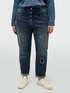 Jeans barrel con strappi e patch image number 2