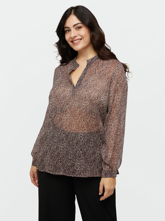 Blusa maculata burgundy